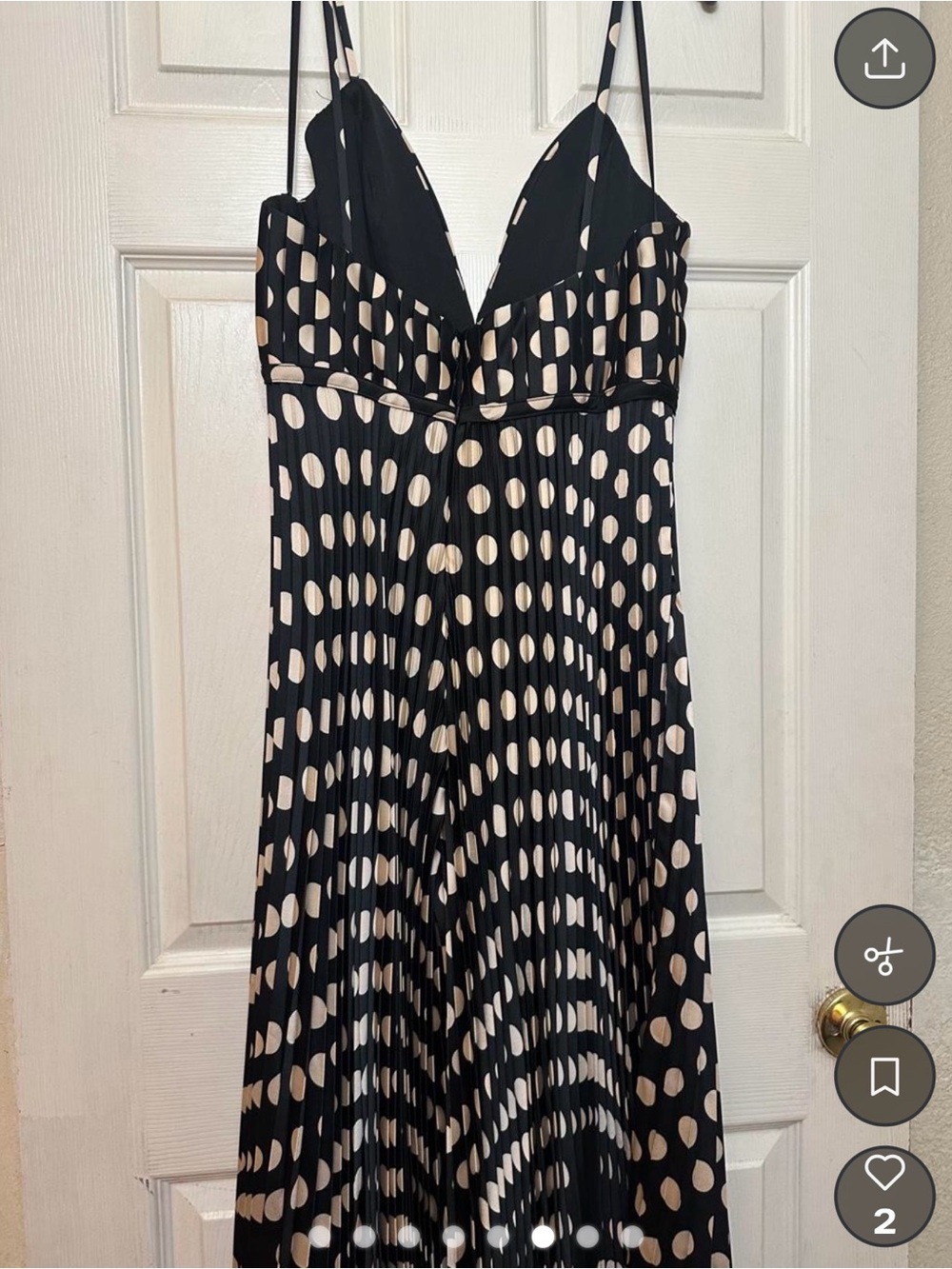 Mac Duggal Black and White Polka Dot Wide-Leg Jumpsuit - Picture 6 of 8